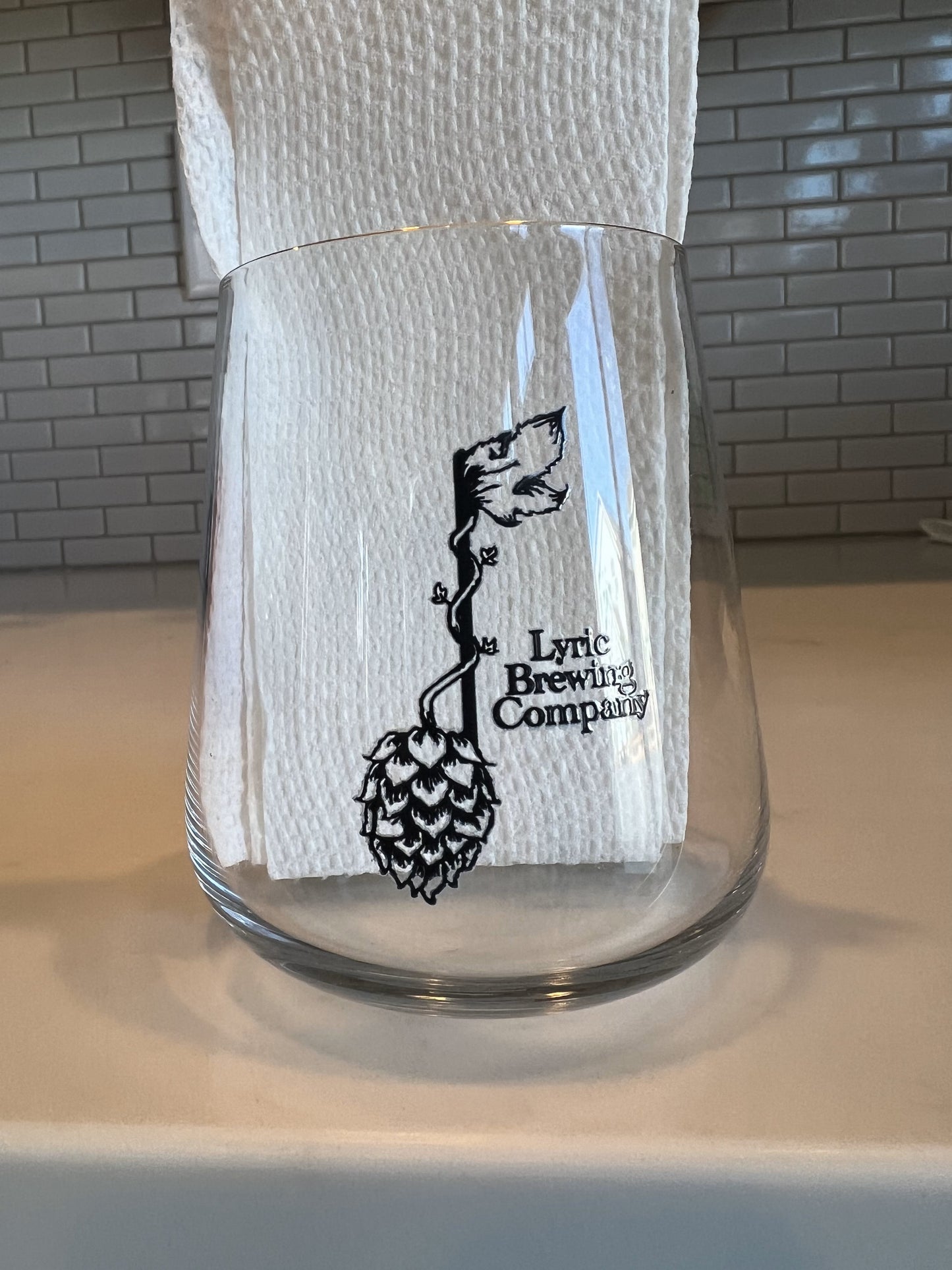 Lyric Brewing Co & Hopbois Collab Custom Glass