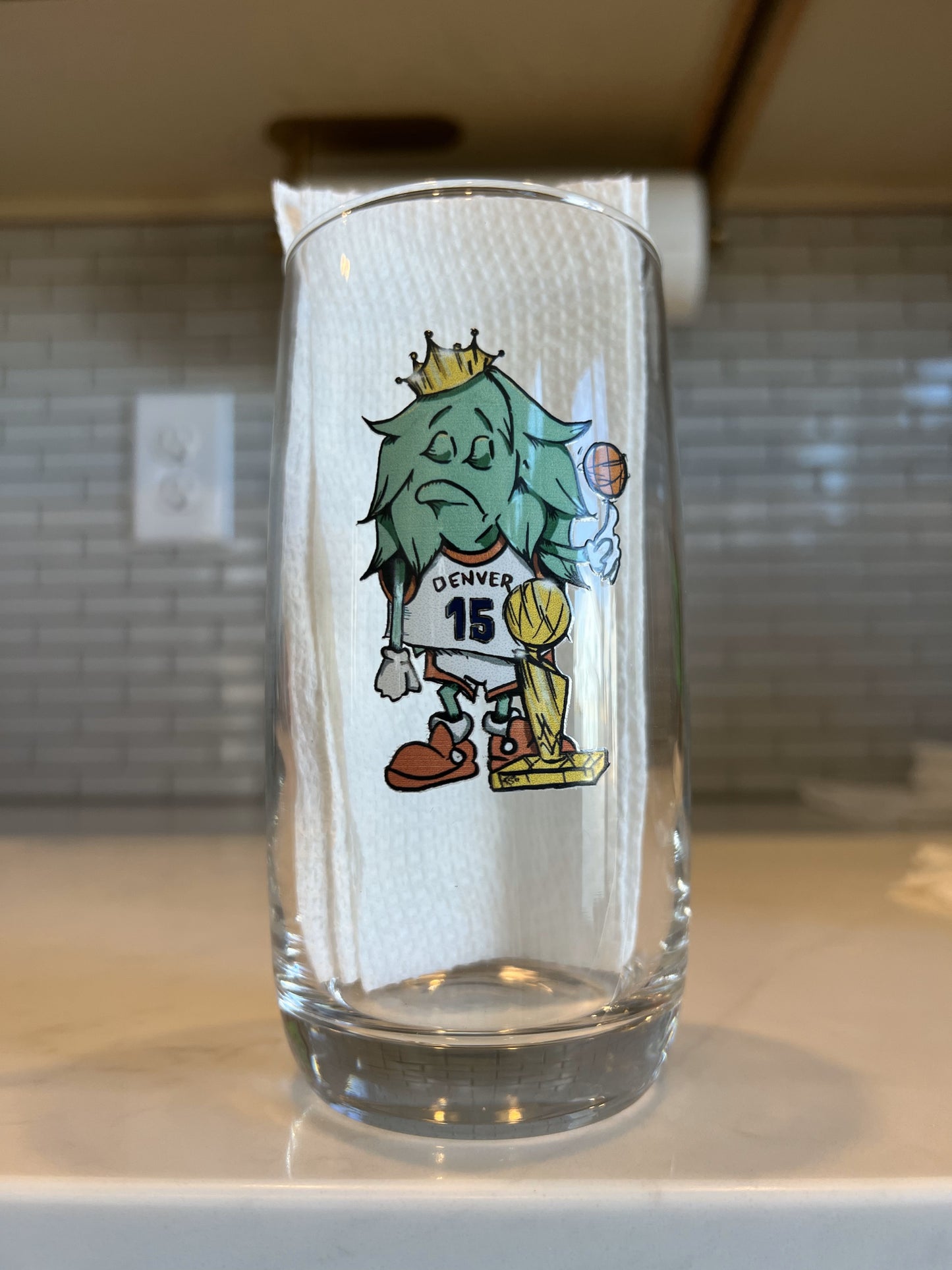 Custom Nuggets NBA Champs Lyric Glass